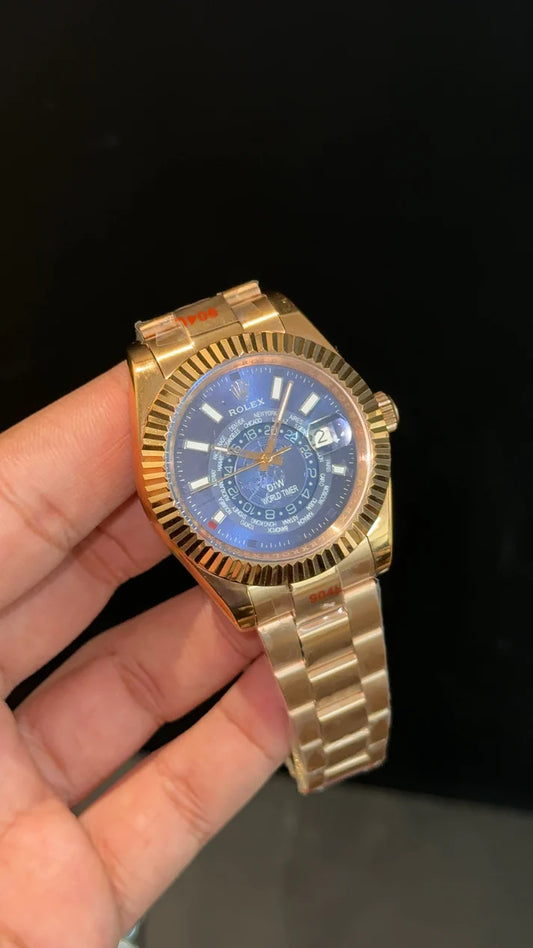 Sky Dweller | Rose Oyester Chain | Blue Dial