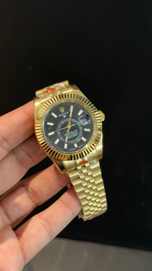 Sky Dweller | Gold Jubilee Chain | Black Dial