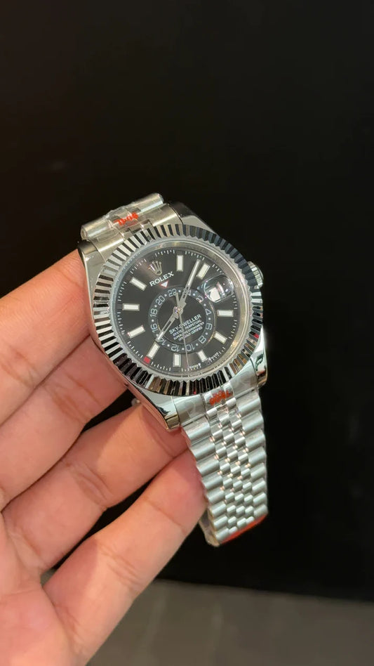 Sky Dweller | Silver Jubilee Chain | Black Dial