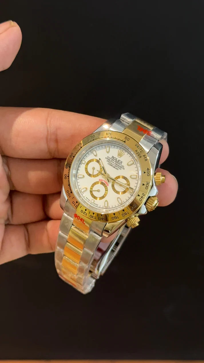 Daytona | Gold Two Tone | Chrono | White Dial
