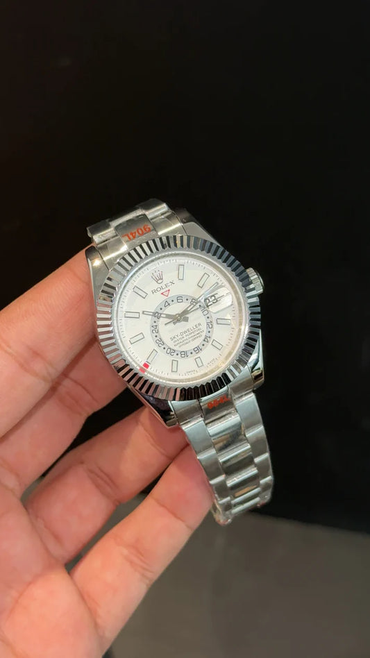 Sky Dweller | Silver Oyester Chain | White Dial