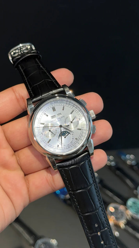 Patek Century | Auto | Day Date | White Dial | Black leather strap