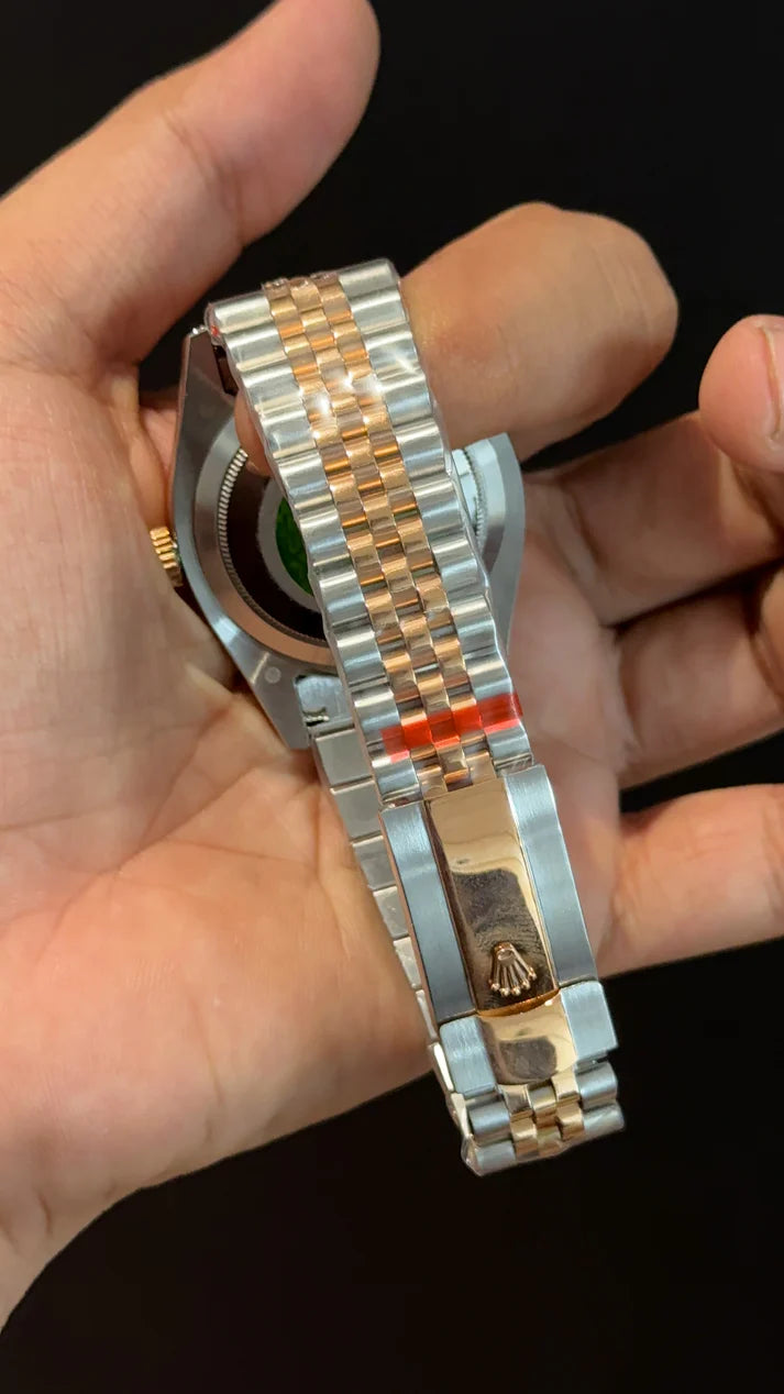Datejust | Diamond Bezel | Rose Two Tone | Grey Textured Dial