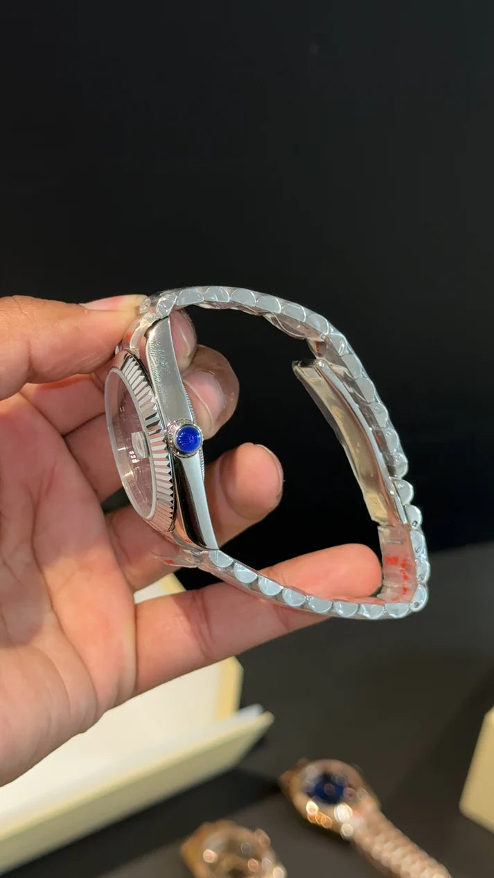Day Date | Silver Chain | Blue Dial