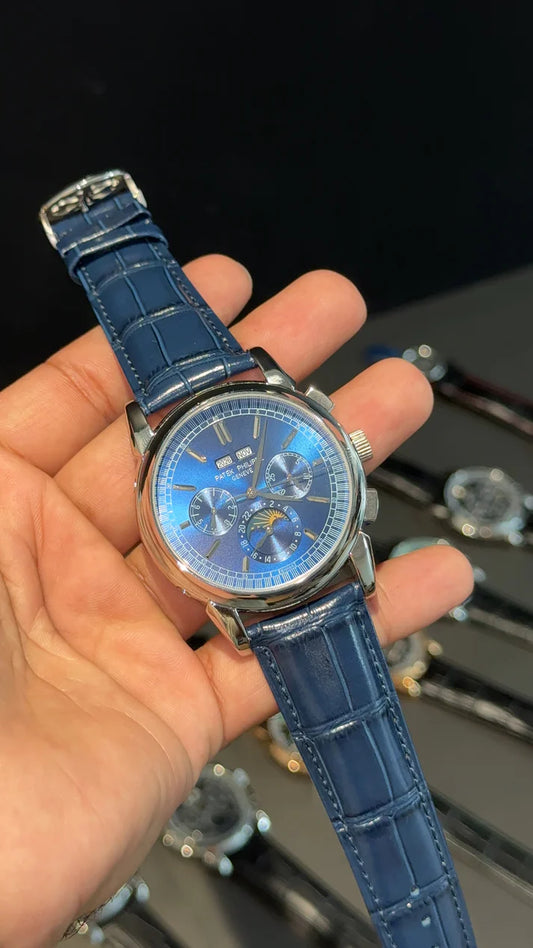 Patek Century | Auto | Blue Index Dial | Blue leather strap