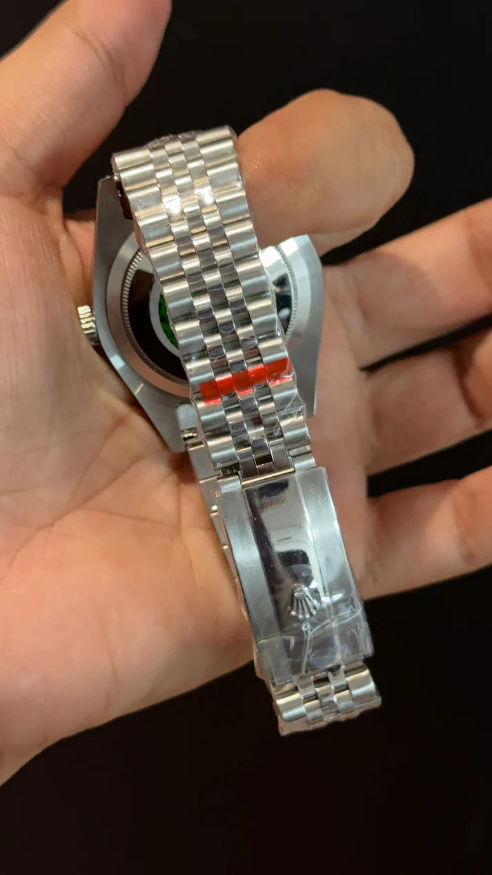 DateJust | Diamond Bezel | Silver Chain | White Diamond Dial