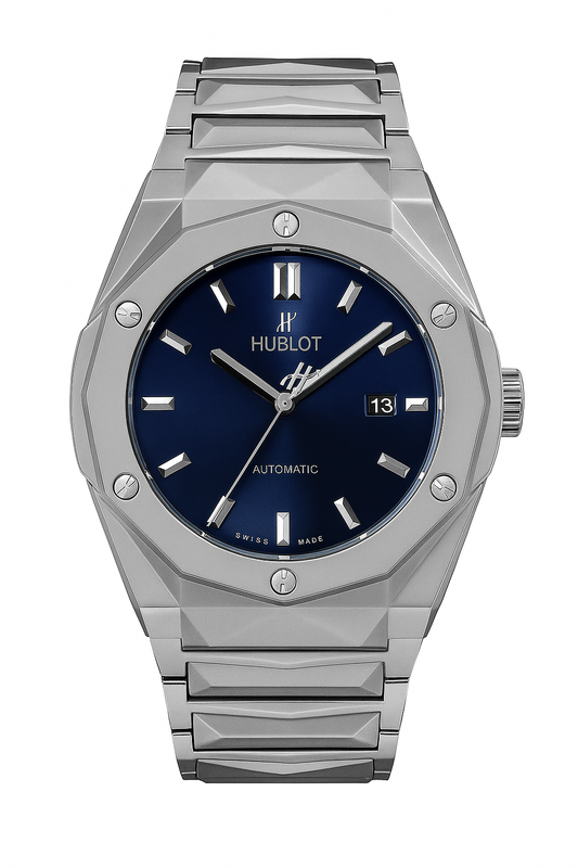 HUBLOT Classic | Fusion Silver | Blue Dial