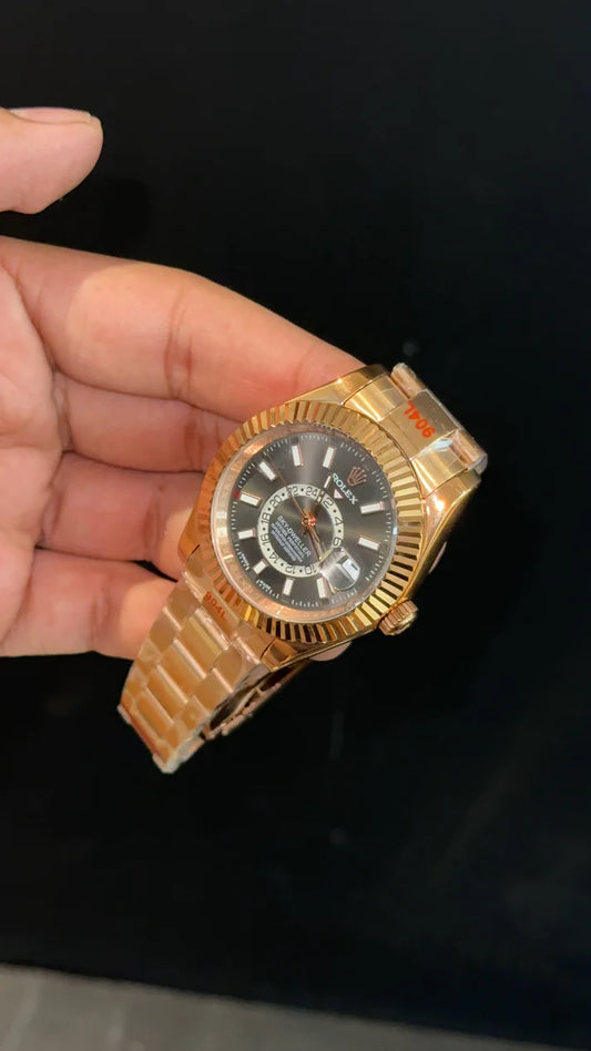 Sky Dweller | Rose Oyester Chain | Grey m Dial