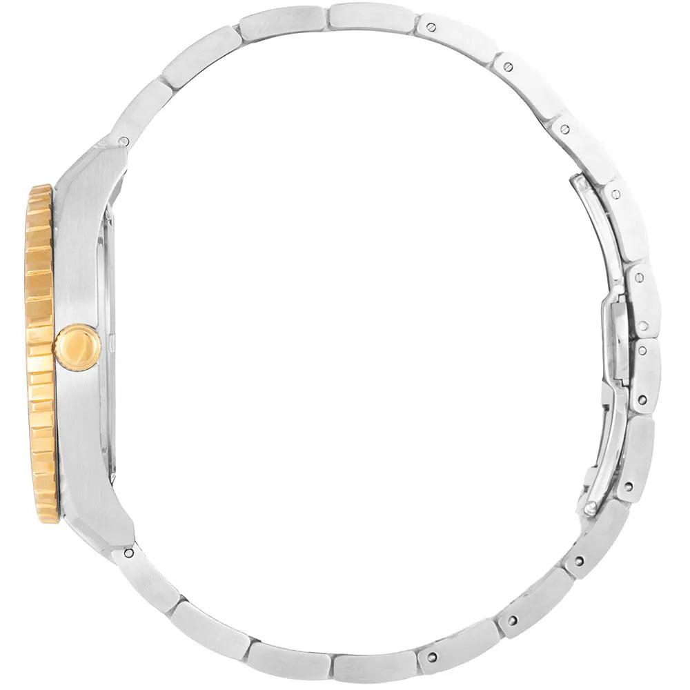 Bonito K-5141-TTGLD-GRN Metal Band Men Watch