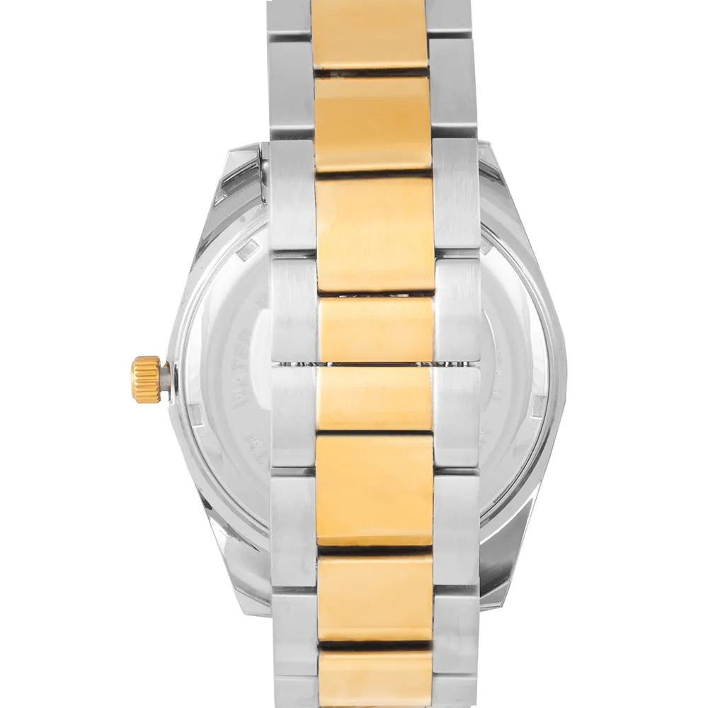 Bonito K-5141-TTGLD-GRN Metal Band Men Watch