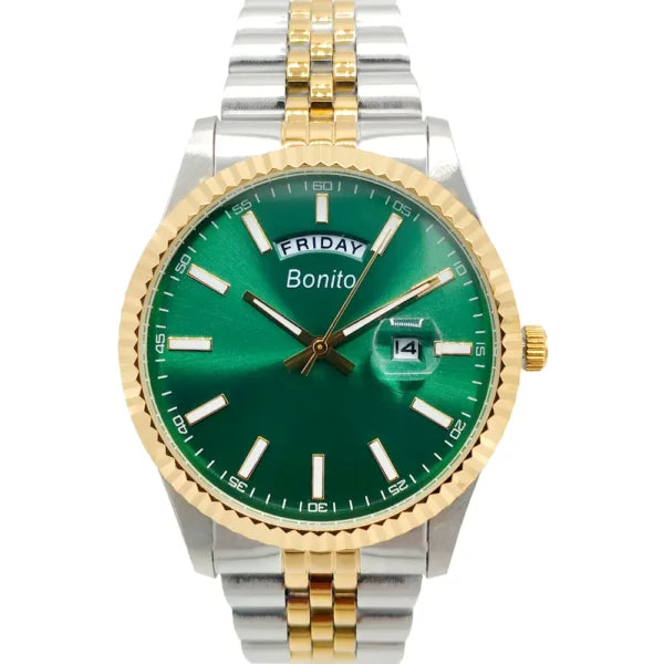Bonito K-6007-GLD Metal Band Men Watch