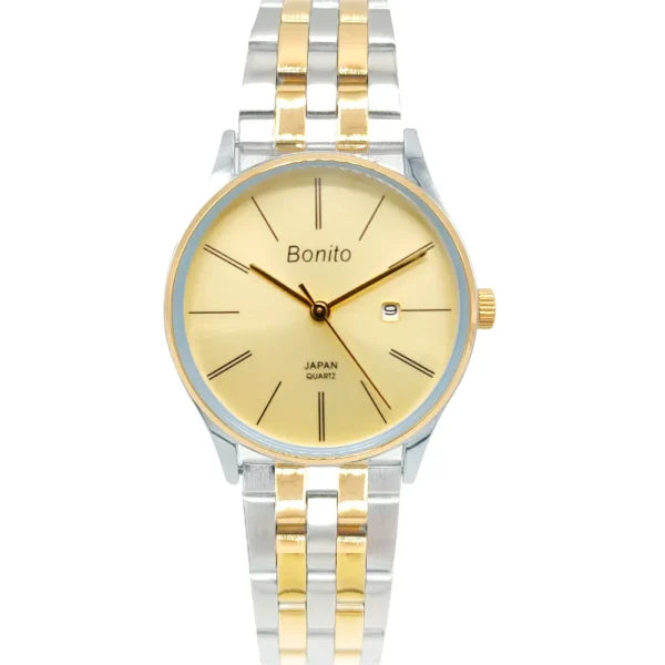 Bonito Q-1028-CH-BLU Metal Band Women Watch