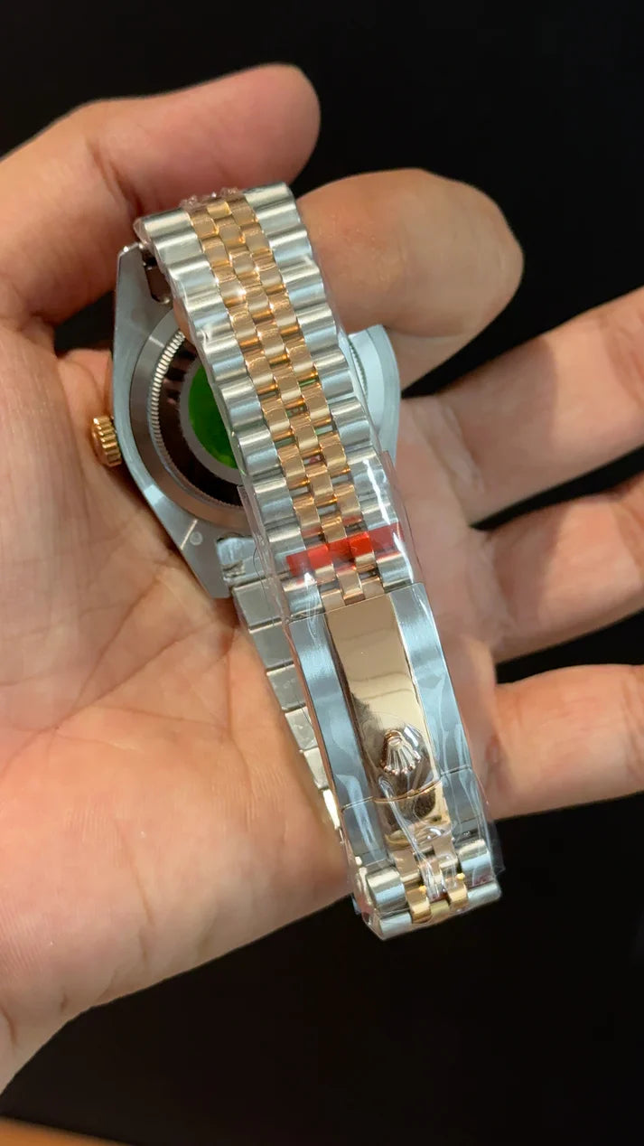 Datejust | Diamond Bezel | Rose Two Tone | Black Diamond Dial
