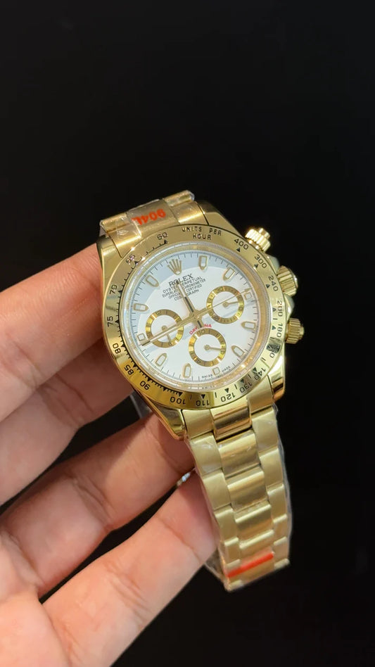 Daytona | Gold Chain | Chrono | White Dial