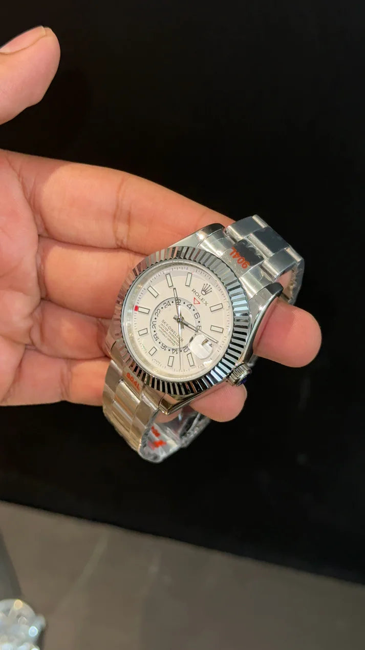 Sky Dweller | Silver Oyester Chain | White Dial