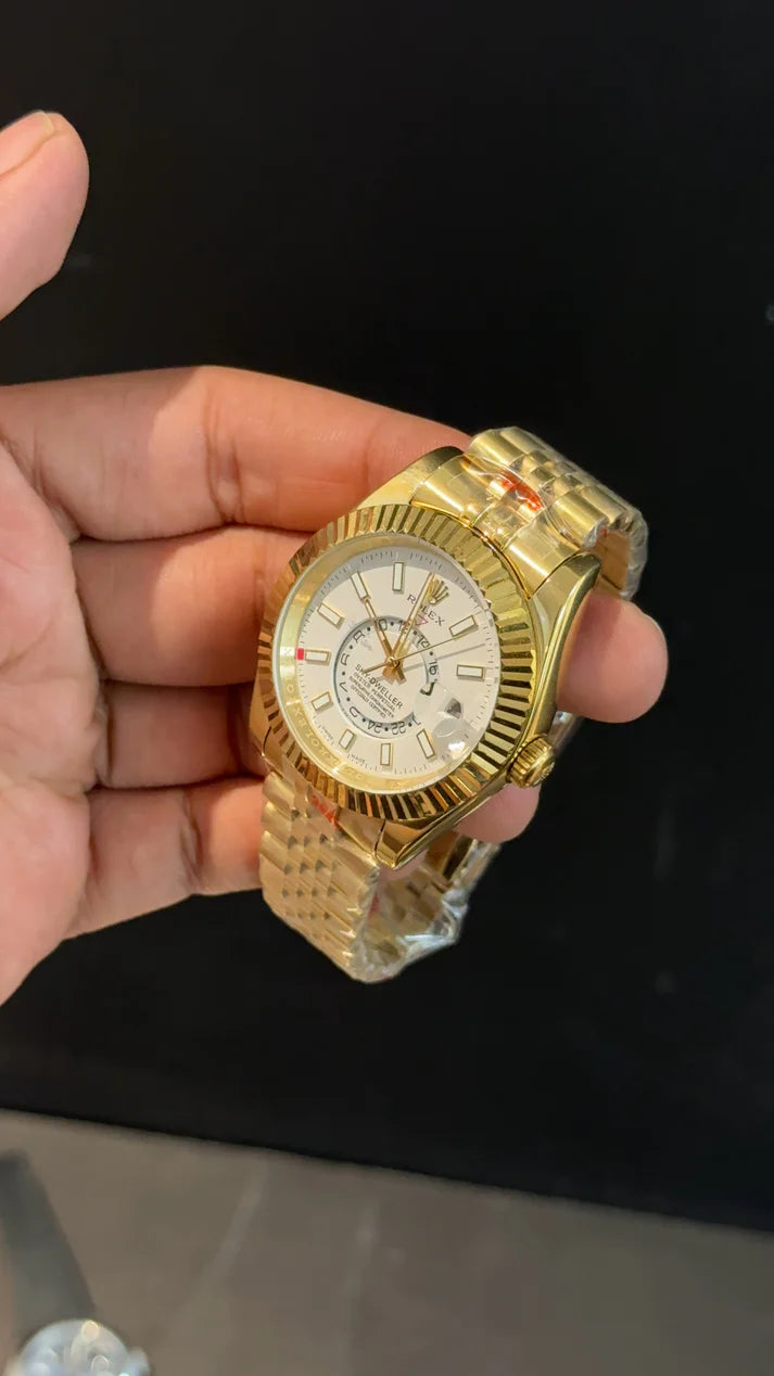 Sky Dweller | Gold Jubilee Chain | White Dial