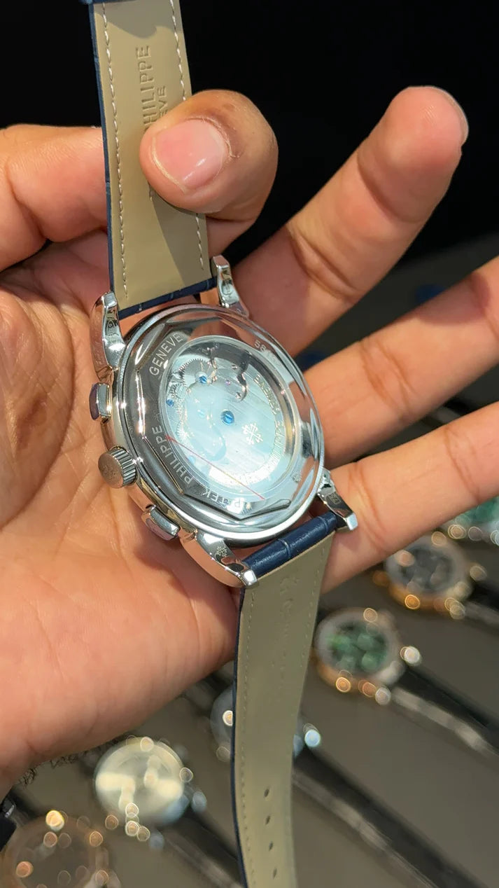 Patek Century | Auto | Blue Index Dial | Blue leather strap