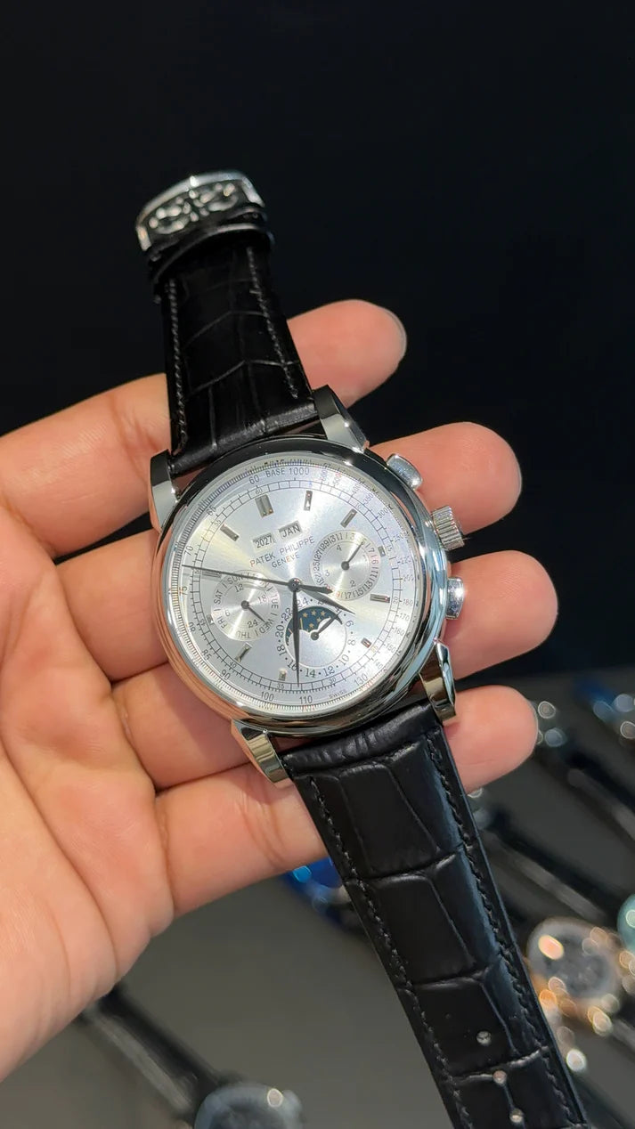 Patek Century | Auto | Day Date | White Dial | Black leather strap