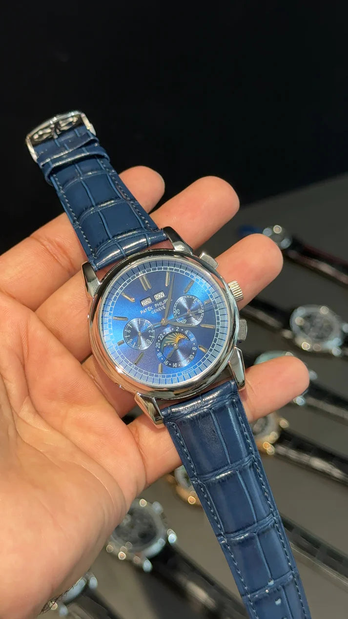 Patek Century | Auto | Blue Index Dial | Blue leather strap