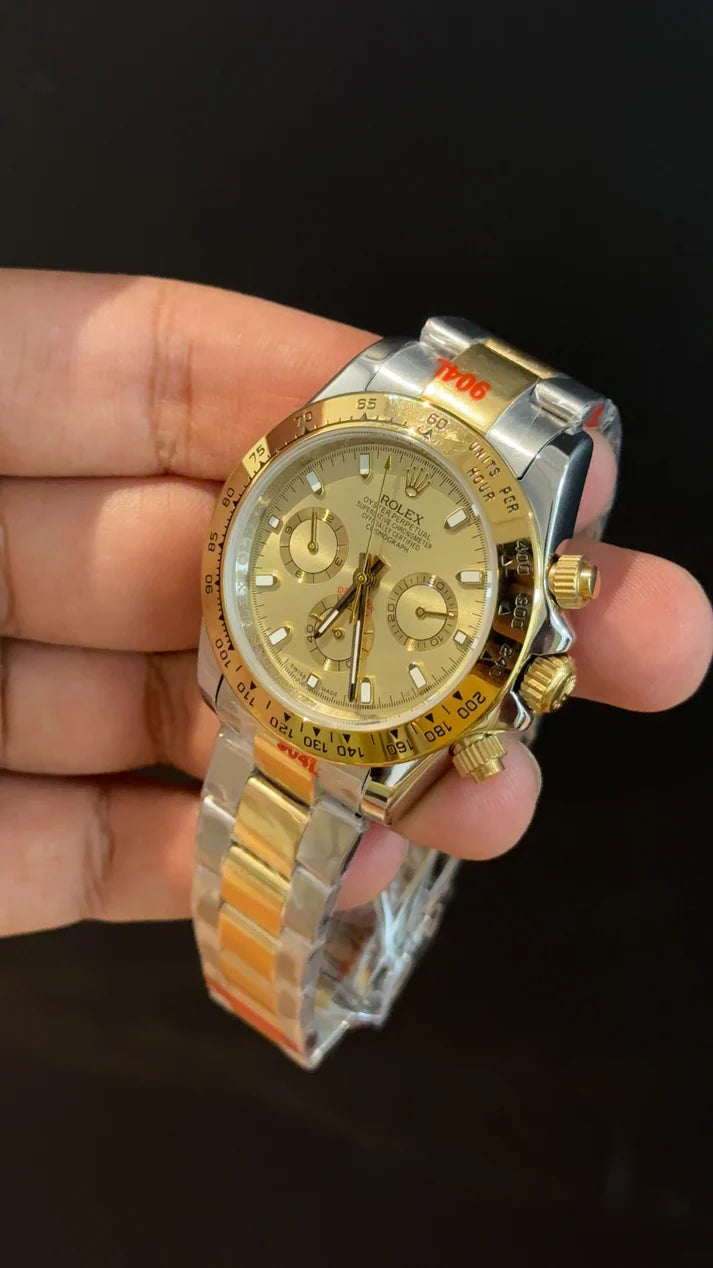 Daytona | Gold Two Tone | Chrono | Gold Dial