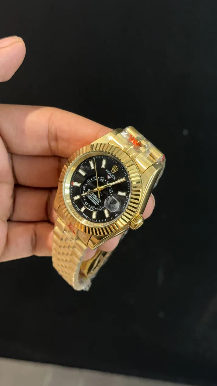 Sky Dweller | Gold Jubilee Chain | Black Dial
