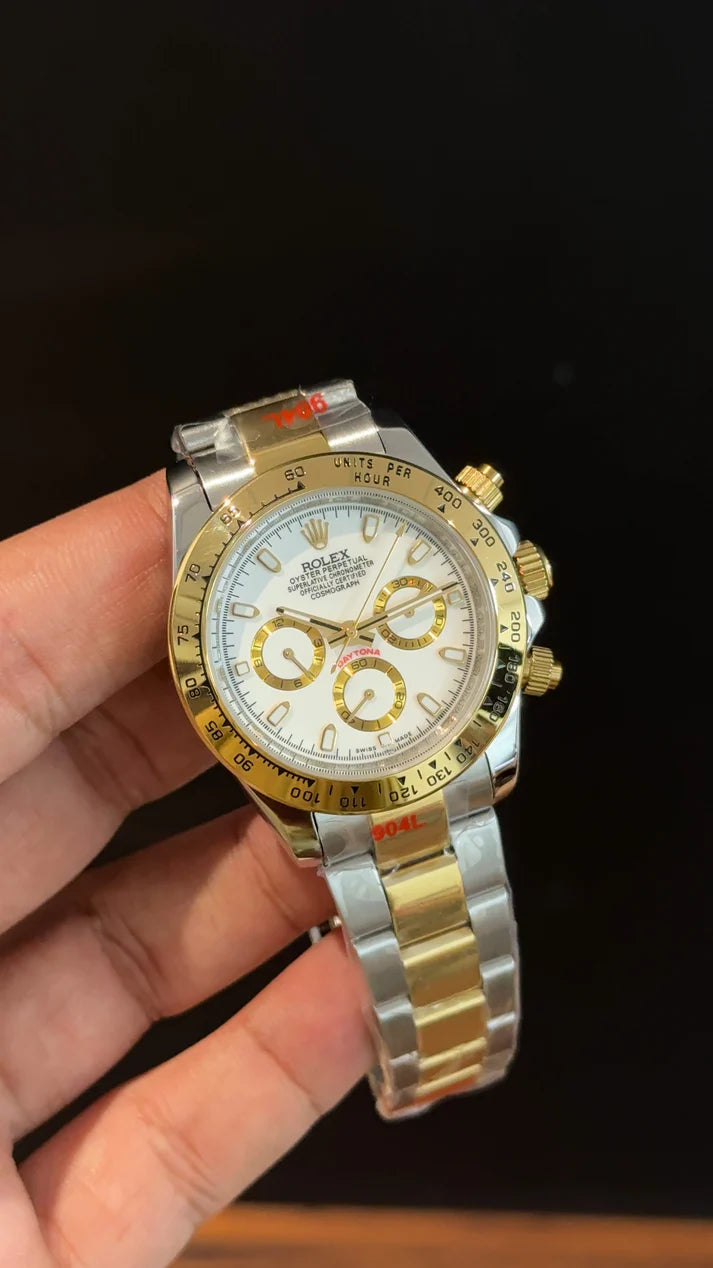 Daytona | Gold Two Tone | Chrono | White Dial
