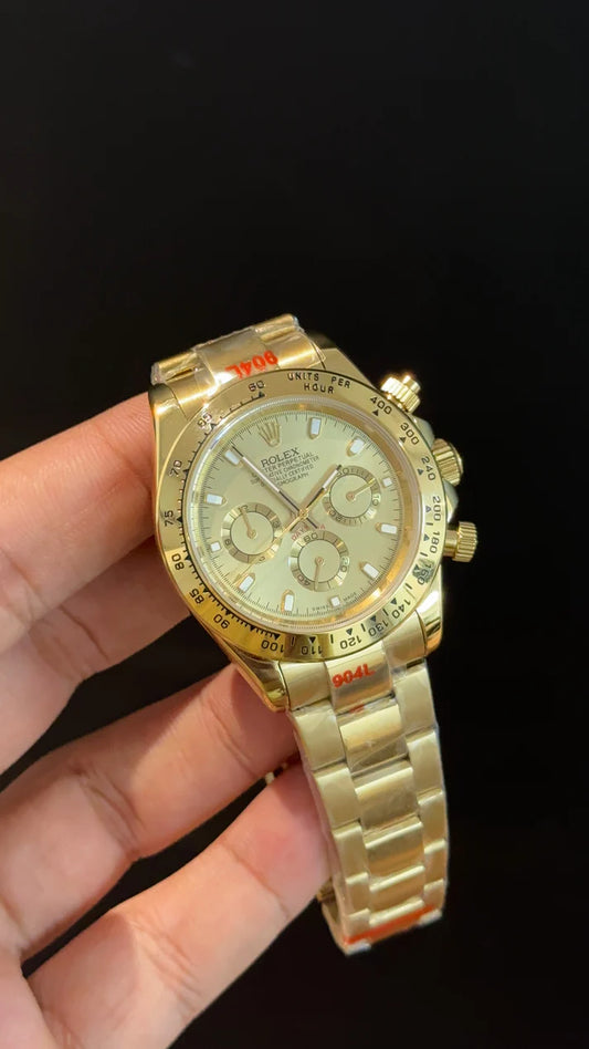 Daytona | Gold Chain | Chrono | Gold Dial