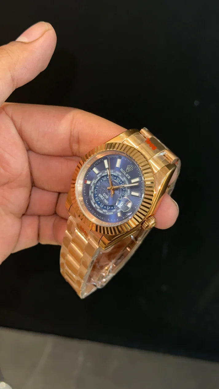Sky Dweller | Rose Oyester Chain | Blue Dial