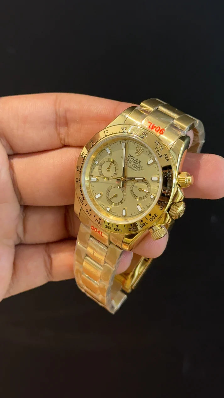 Daytona | Gold Chain | Chrono | Gold Dial