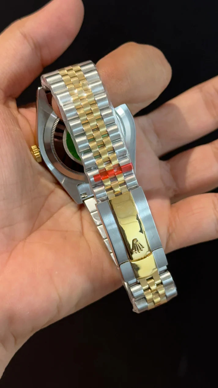 DateJust | Diamond Bezel | Gold Two Tone | Grey Diamond Dial