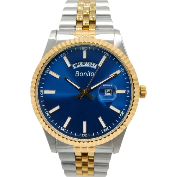 Bonito K-6007-GLD Metal Band Men Watch