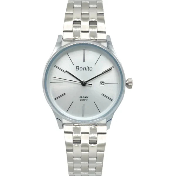Bonito Q-1028-CH-BLU Metal Band Women Watch